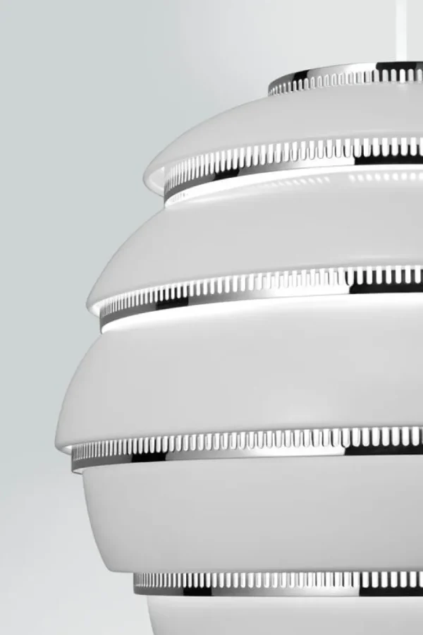 LYFA Deckenleuchten-Artek Aalto Pendelleuchte A331 „Beehive“, weiß/Chrom