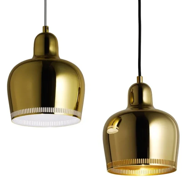 Nuura Deckenleuchten-Artek Aalto Pendelleuchte A330S „Golden Bell“, Messing