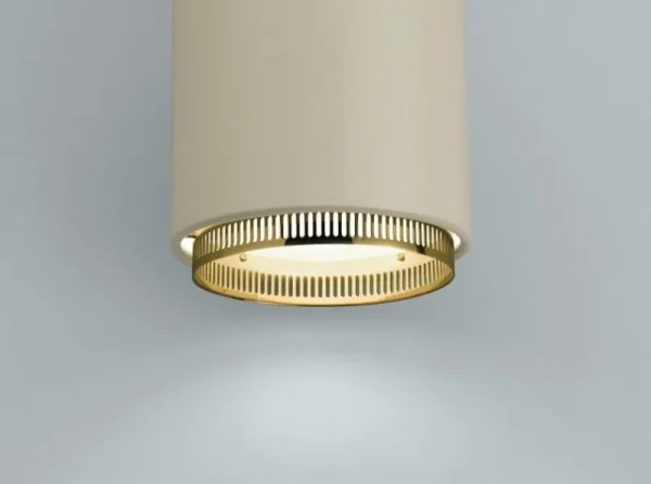 Kartell Deckenleuchten-Artek Aalto Pendelleuchte A110 „Handgranate“, weiß - leinenfarben
