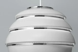 LYFA Deckenleuchten-Artek Aalto Pendelleuchte A331 „Beehive“, weiß/Chrom