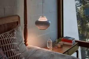 Artek Deckenleuchten-Aalto Pendelleuchte A333 "Turnip", weiß/Messing