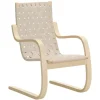 Vitra Sitzgelegenheiten-Artek Aalto Sessel 406, Birke - naturfarben/weißes Gewebe