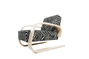 HAY Sitzgelegenheiten-Artek Aalto Sessel 400 „Tank“, Birke - Zebra