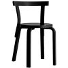Fredericia Sitzgelegenheiten-Artek Aalto Stuhl 68, schwarz