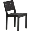 HAY Sitzgelegenheiten-Artek Aalto Stuhl 611, schwarz/schwarzes Gurtband