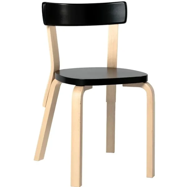 HAY Sitzgelegenheiten-Artek Aalto Stuhl 69, schwarz
