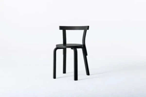 Fredericia Sitzgelegenheiten-Artek Aalto Stuhl 68, schwarz