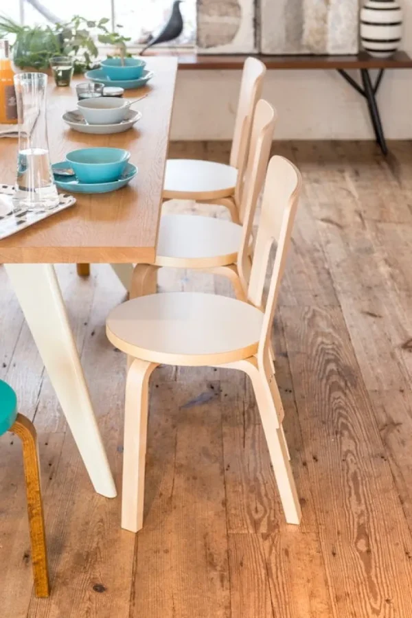Muuto Sitzgelegenheiten-Artek Aalto Stuhl 66, weißes Laminat