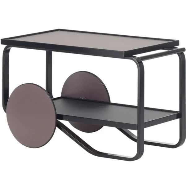 Vitra Tische-Artek Aalto Teewagen 901, komplett schwarz