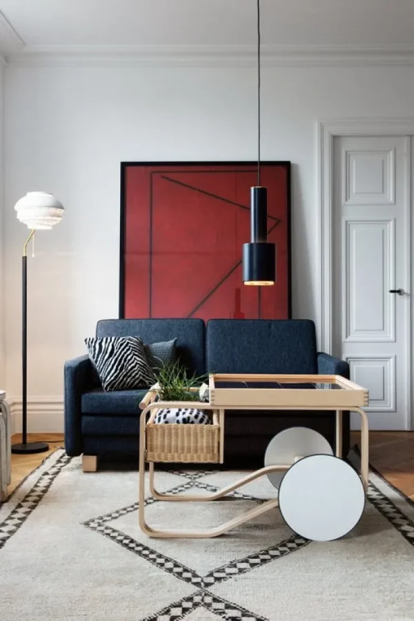 Artek Tische-Aalto Teewagen 900, schwarz