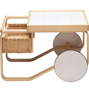 Artek Tische-Aalto Teewagen 900, weiß