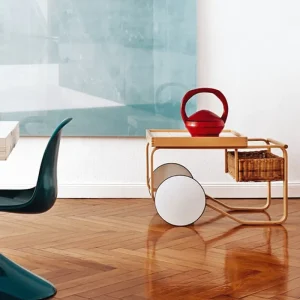 Artek Tische-Aalto Teewagen 900, weiß