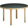 Muuto Tische-Artek Aalto Tisch 91, Birke - Linoleum schwarz