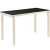 TIPTOE Tische-Artek Aalto Tisch 80A, Birke - Linoleum schwarz