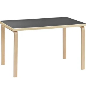 Design House Stockholm Tische-Artek Aalto Tisch 81B, Birke - Linoleum schwarz