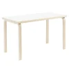 Sibast Tische-Artek Aalto Tisch 80B, 60 x 100 cm, Birke - weißes Laminat