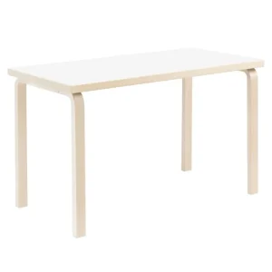 Sibast Tische-Artek Aalto Tisch 80B, 60 x 100 cm, Birke - weißes Laminat