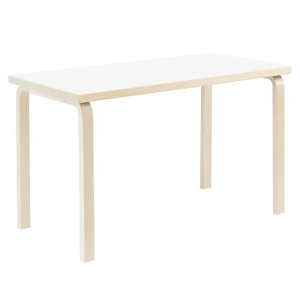 Sibast Tische-Artek Aalto Tisch 80B, 60 x 100 cm, Birke - weißes Laminat