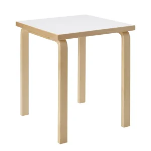 &Tradition Tische-Artek Aalto Tisch 80C, 60 x 60 cm, Birke - weißes Laminat