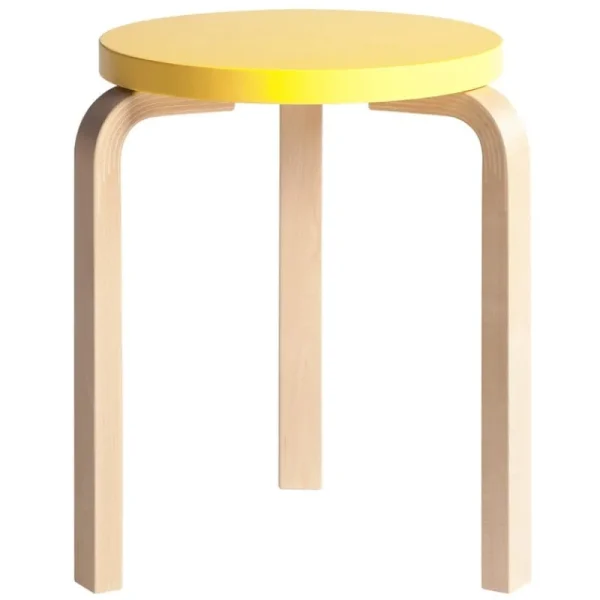 Vitra Sitzgelegenheiten-Artek Hocker Aalto 60, gelb – Birke