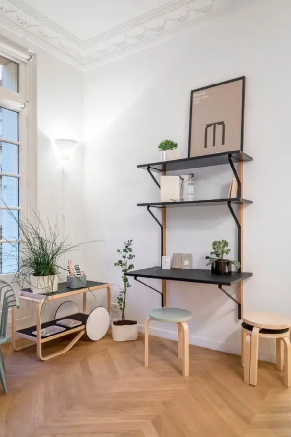 HAY Sitzgelegenheiten-Artek Hocker Aalto 60, grün – Birke