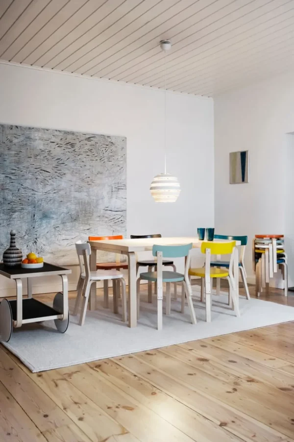 HAY Sitzgelegenheiten-Artek Hocker Aalto 60, grün – Birke