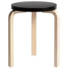 Artek Sitzgelegenheiten-Hocker Aalto 60, schwarz – Birke