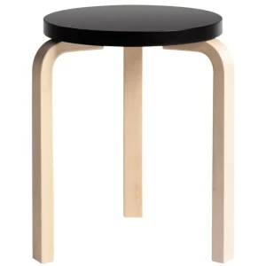 Artek Sitzgelegenheiten-Hocker Aalto 60, schwarz – Birke