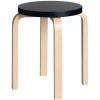 Muuto Sitzgelegenheiten-Artek Hocker Aalto E60, schwarz – Birke