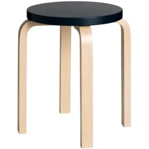 Muuto Sitzgelegenheiten-Artek Hocker Aalto E60, schwarz – Birke