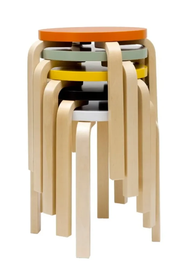 Muuto Sitzgelegenheiten-Artek Hocker Aalto E60, schwarz – Birke