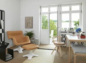 Vitra Sitzgelegenheiten-Artek Karuselli Loungesessel, nougat - weiß