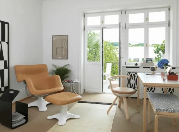 Vitra Sitzgelegenheiten-Artek Karuselli Loungesessel, nougat - weiß