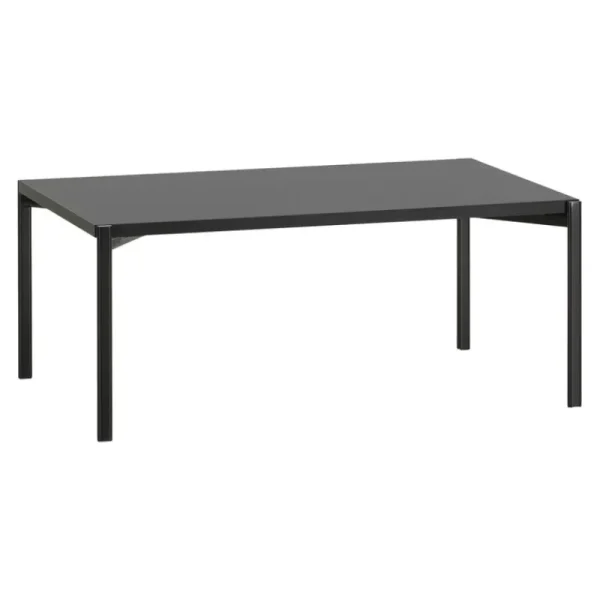 Muuto Tische-Artek Kiki Tisch, niedrig, 100 × 60 cm, Schwarz - schwarzes Linoleum