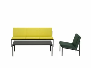 Sibast Tische-Artek Kiki Tisch, niedrig, 140 × 60 cm, Schwarz - schwarzes Linoleum