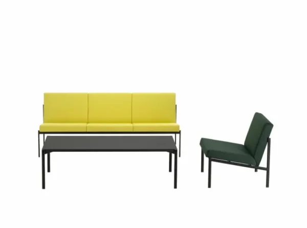 Sibast Tische-Artek Kiki Tisch, niedrig, 140 × 60 cm, Schwarz - schwarzes Linoleum