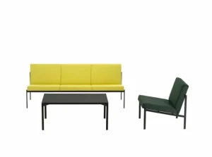 Muuto Tische-Artek Kiki Tisch, niedrig, 100 × 60 cm, Schwarz - schwarzes Linoleum