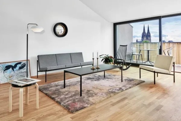 Knoll Sitzgelegenheiten-Artek Mademoiselle Schaukelstuhl, weiß