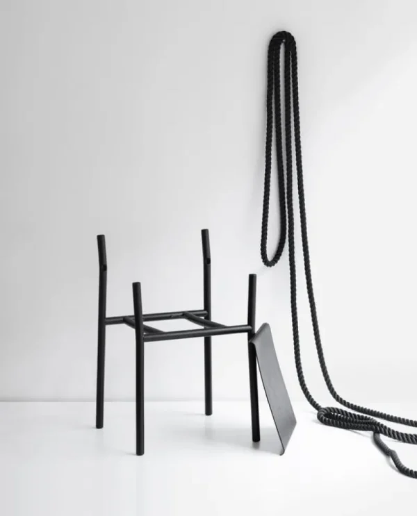 GUBI Sitzgelegenheiten-Artek Rope Sessel, schwarz