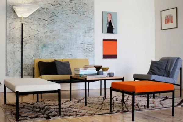 Muuto Stehleuchten-Artek Stehleuchte Aalto A805, Messing vernickelt