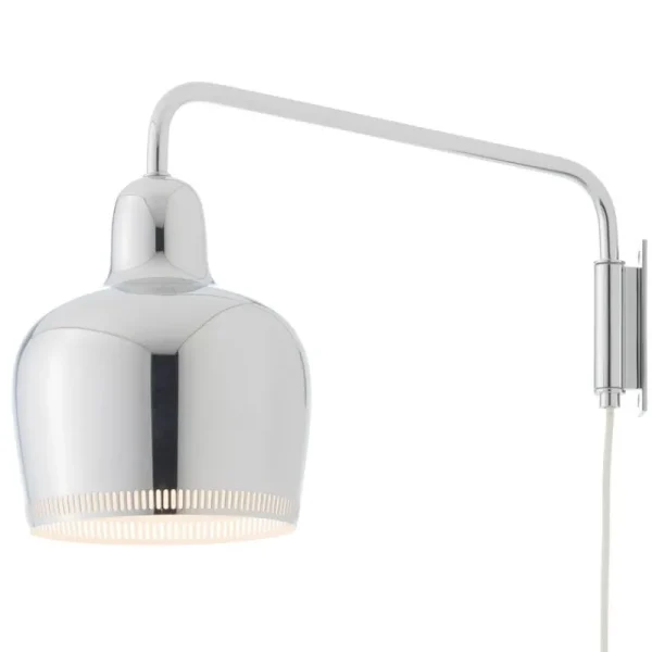 Frama Wandleuchten-Artek Wandleuchte Aalto A330S „Golden Bell“, Chrom