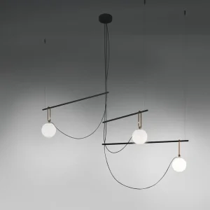 Moooi Deckenleuchten-Artemide nh S3 14 Pendelleuchte, Schwarz – Messing