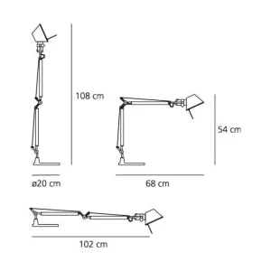 Artemide Bürobeleuchtung | Schreibtischlampen^Tolomeo Mini Tischleuchte, schwarz