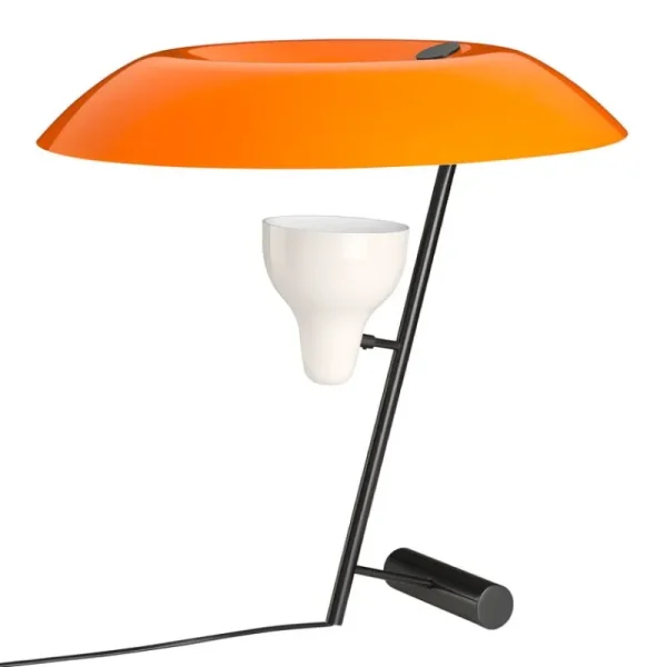 Astep Tischlampen-Model 548 Tischleuchte, dunkel brüniertes Messing - Orange