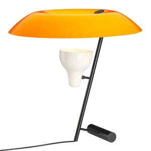 Astep Tischlampen-Model 548 Tischleuchte, dunkel brüniertes Messing - Orange