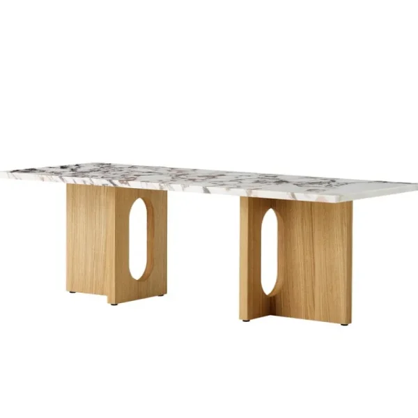 Eberhart Furniture Tische-Audo Copenhagen Androgyne Loungetisch, Eiche - Calacatta-Viola-Marmor