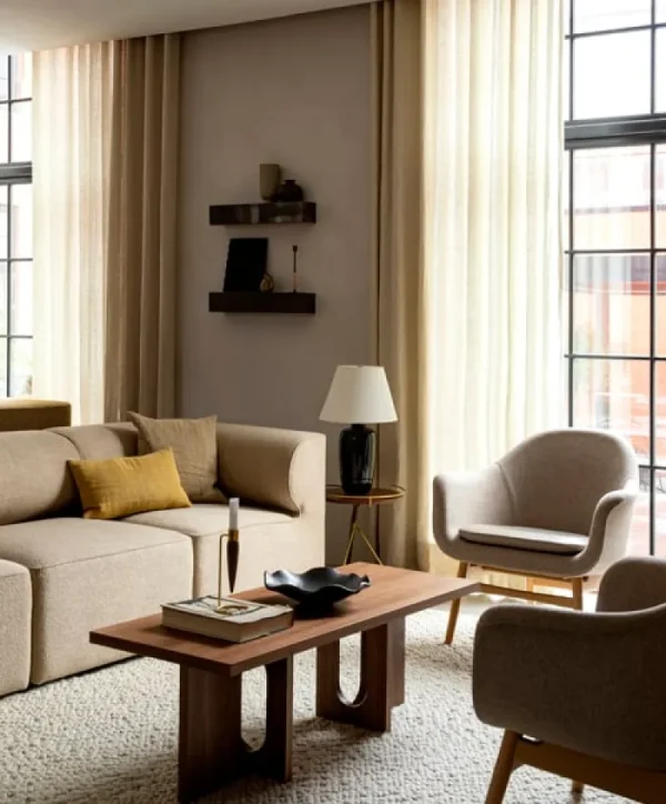Audo Copenhagen Tische-Androgyne Loungetisch, Nussbaum