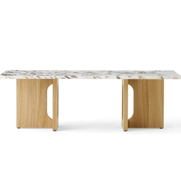 Eberhart Furniture Tische-Audo Copenhagen Androgyne Loungetisch, Eiche - Calacatta-Viola-Marmor