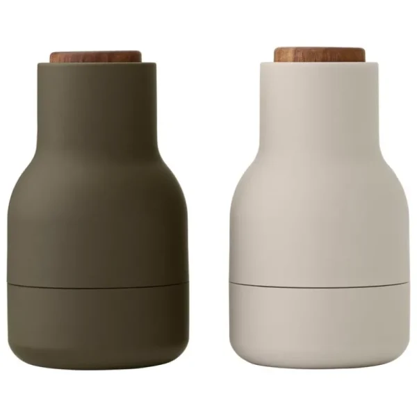 Audo Copenhagen Küchenutensilien^Bottle Grinder, 2 Stück, klein, Dunkelgrün - Beige - Walnuss