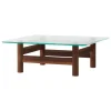 Muuto Tische-Audo Copenhagen Brasilia Beistelltisch, Walnuss - Klarglas